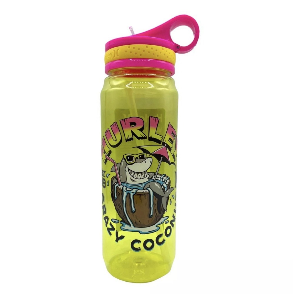 Hurley Waikiki All Purpose BPA-Free Water Bottle‎ 25 oz. Retro 90s Style Beach